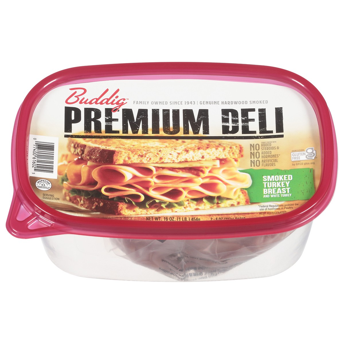 slide 1 of 9, Buddig Premium Deli Smoked Turkey Breast and White Turkey Lunch Meat 2 - 8 oz Packs, 2 ct