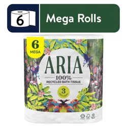 Aria Toilet Paper, 6 Mega Rolls