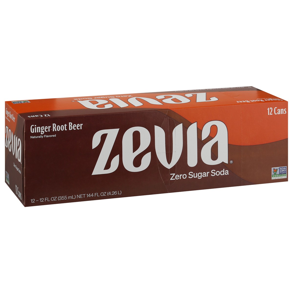 slide 9 of 9, Zevia Ginger Root Beer Zero Calorie Soda - 144 fl oz, 12 ct; 12 oz