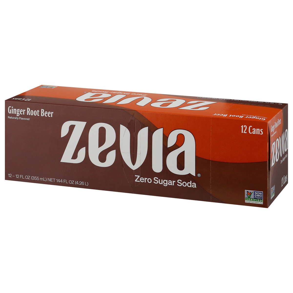 slide 5 of 9, Zevia Ginger Root Beer Zero Calorie Soda - 144 fl oz, 12 ct; 12 oz