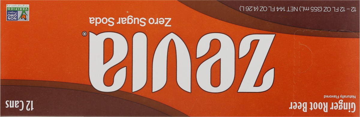 slide 6 of 9, Zevia Ginger Root Beer Zero Calorie Soda - 144 fl oz, 12 ct; 12 oz