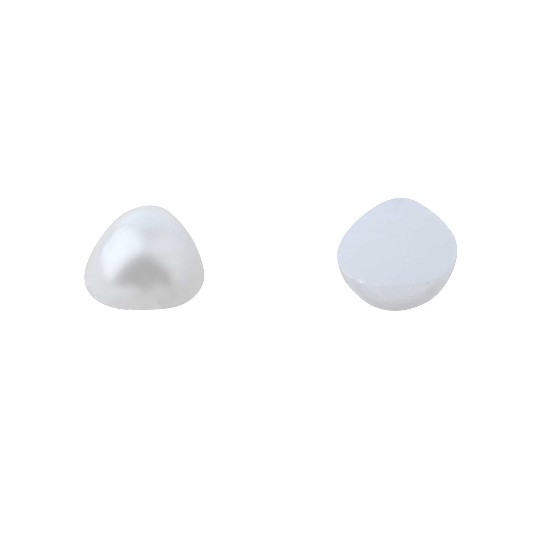 slide 2 of 2, 8mm White Plastic Flatback Pearl Teardrops, 300ct. By Bead Landing, 8mm