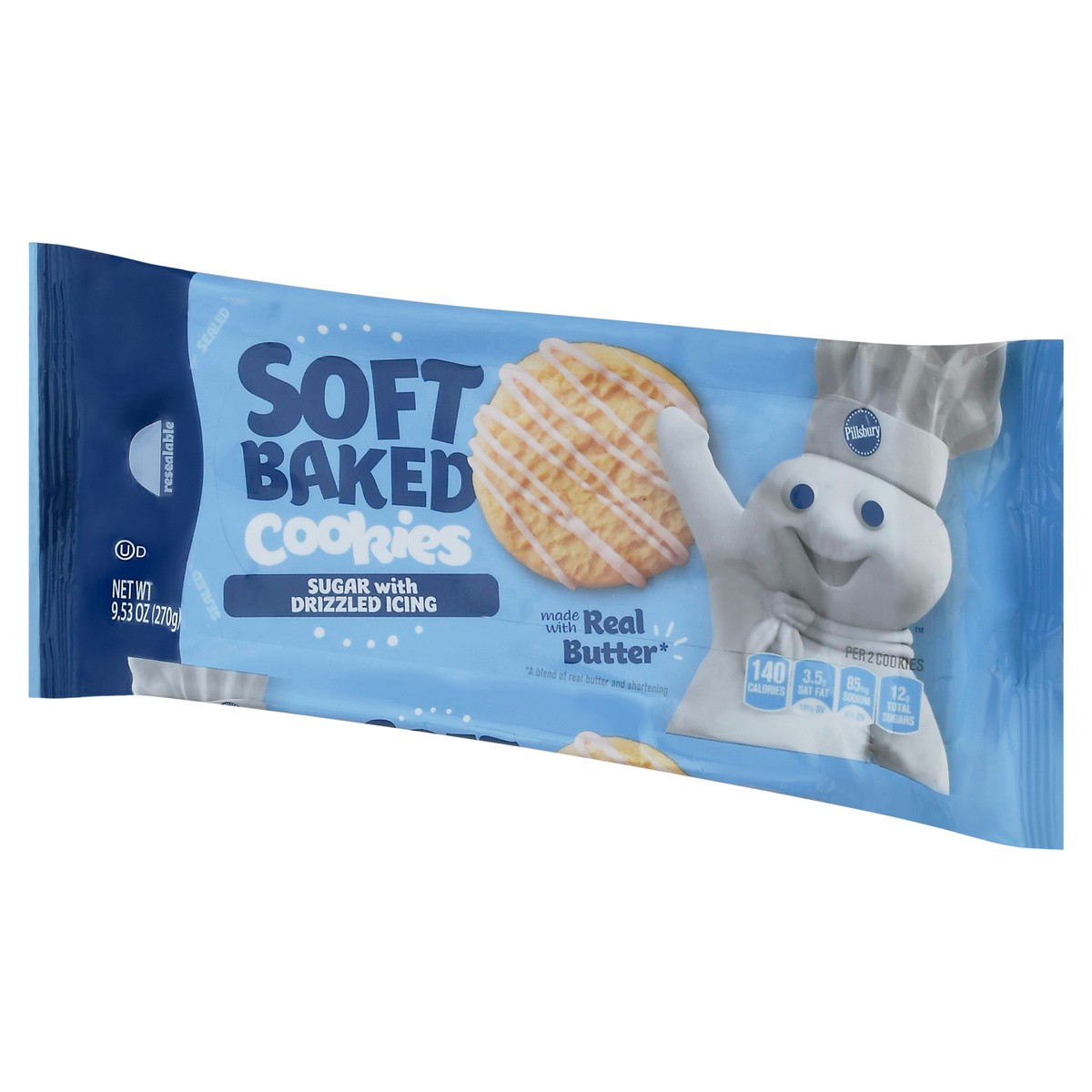 slide 7 of 11, Pillsbury Soft Baked Cookies, Sugar with Icing, 9.53 oz, 18 ct, 9.53 oz