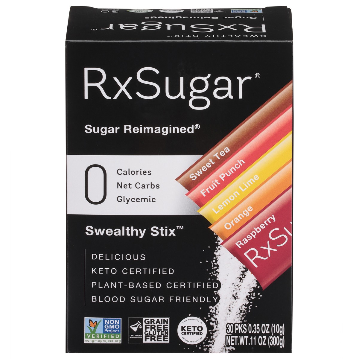 slide 1 of 9, RxSugar Sugar Reimagined Assorted Swealthy Stix 30 - 0.35 oz Packs, 30 ct