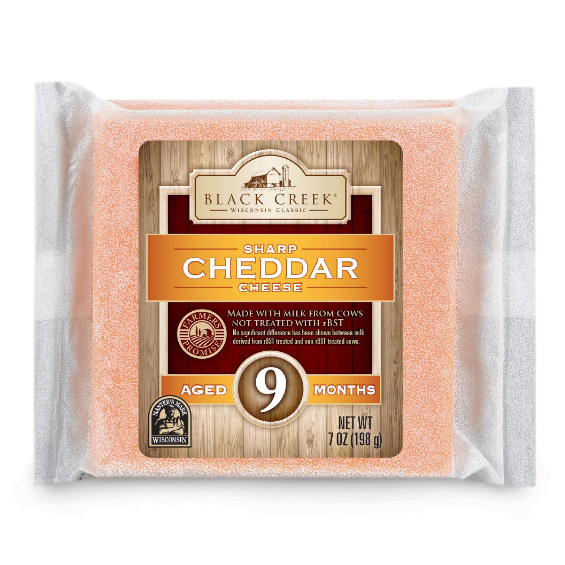 slide 1 of 1, Black Creek Sharp Cheddar Cheese Aged 9 Months, 7 oz