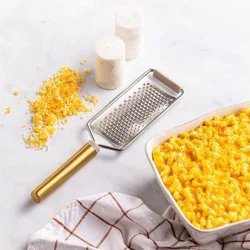 Hy-Vee Seasons Etched Grater In Gold And Chateau Gray
