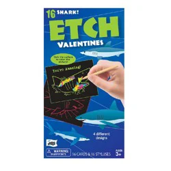 Mello Smello Shark Etch Valentine Card Kit