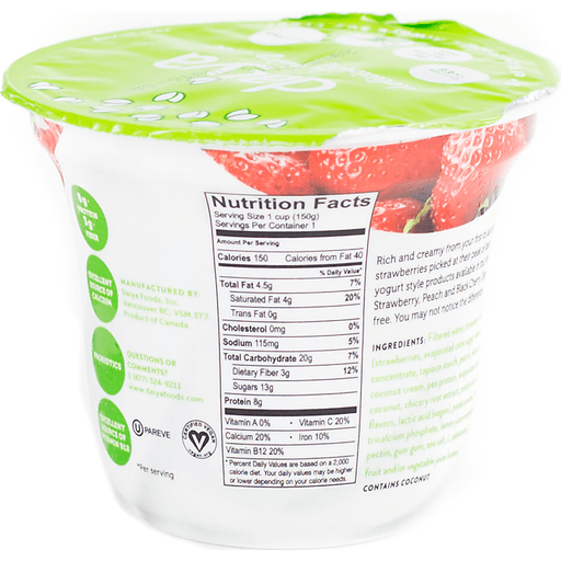 slide 3 of 4, Daiya Coconut Cream Strawberry Greek Yogurt, 5.3 oz