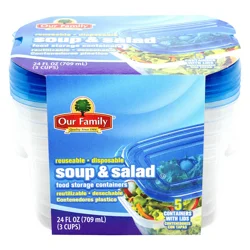 Our Family Soup & Salad Food Storage Containers