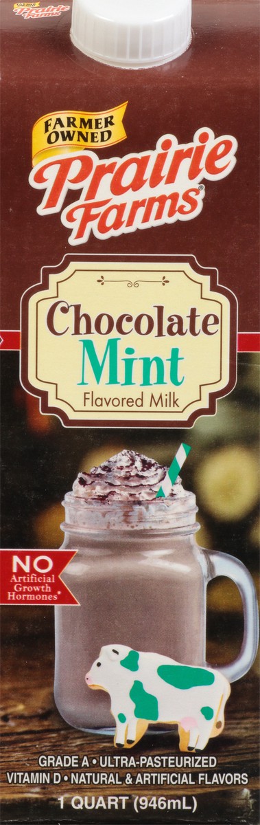 slide 13 of 13, Prairie Farms Chocolate Mint Flavored Milk 1 qt Carton, 1 qt