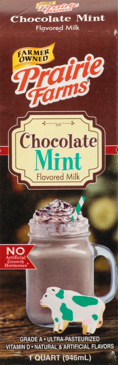 slide 7 of 13, Prairie Farms Chocolate Mint Flavored Milk 1 qt Carton, 1 qt