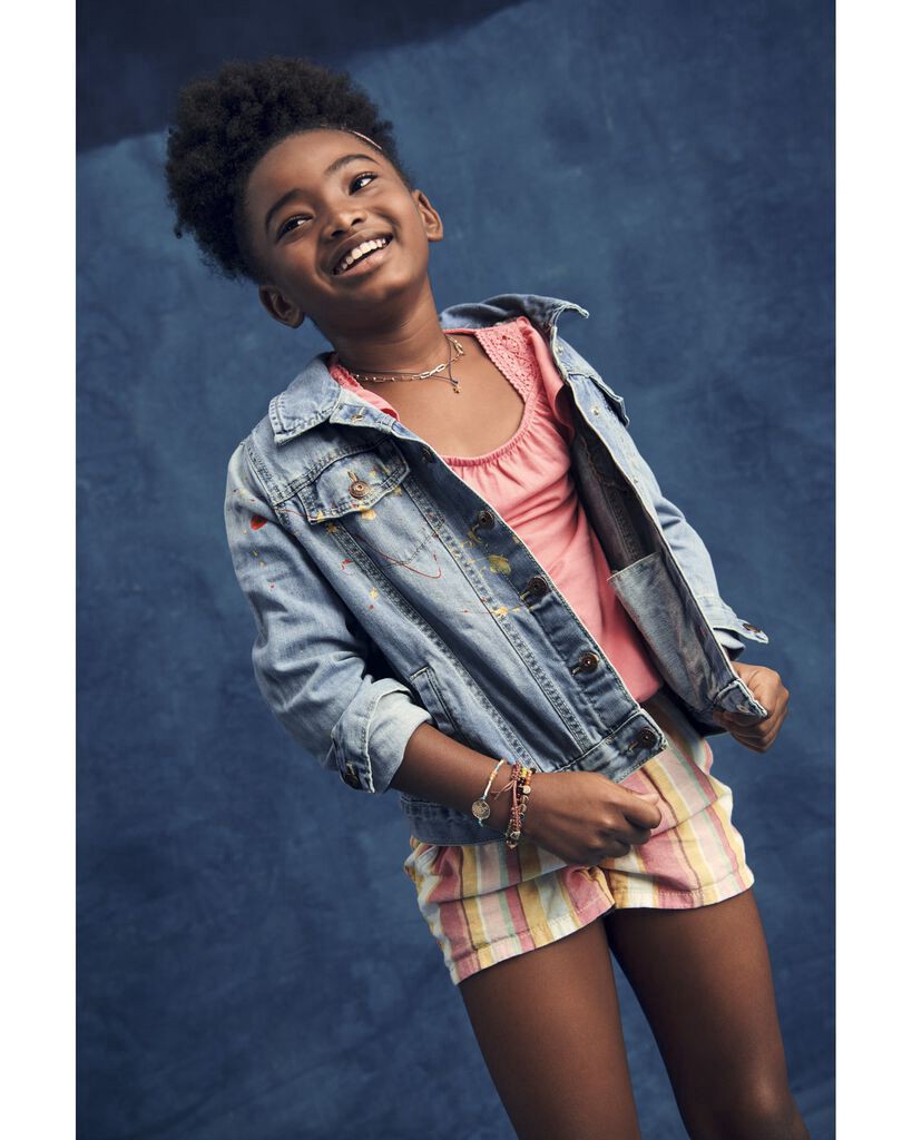 slide 3 of 4, Oshkosh Kid Favorite Classic Denim Jacket Spring Blue 4, 1 ct