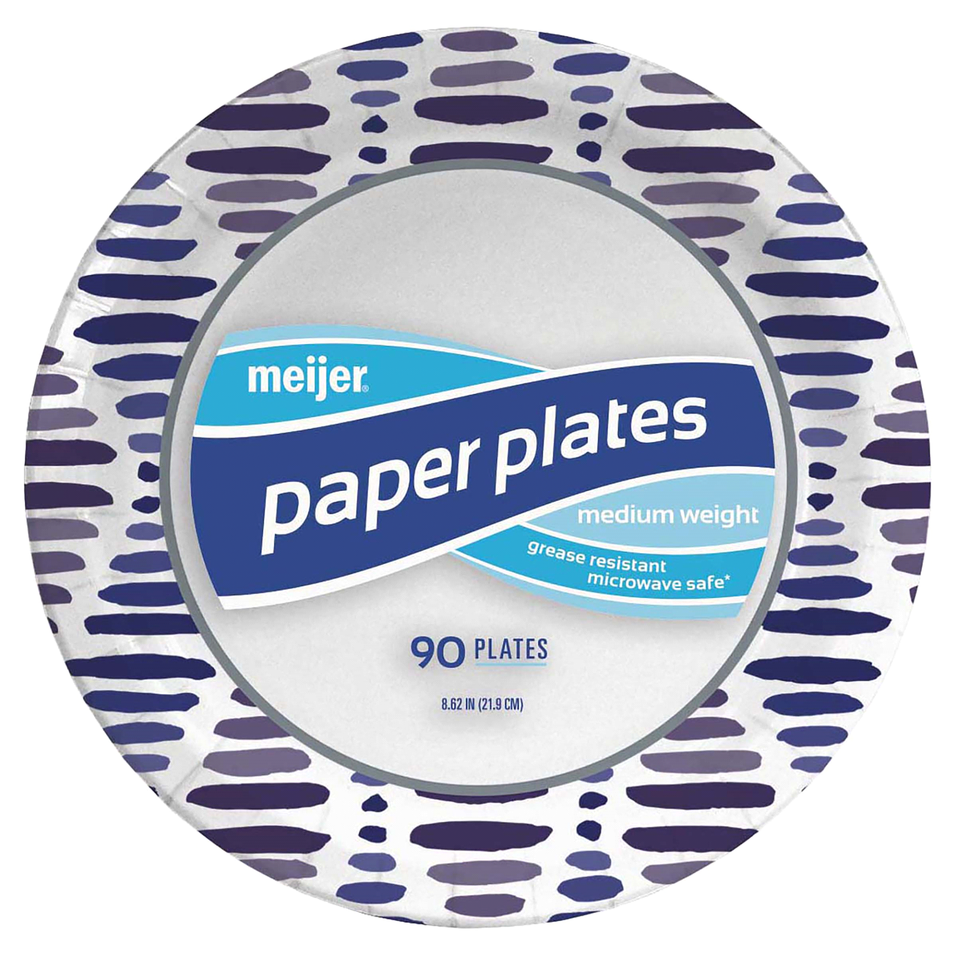 slide 1 of 1, Meijer Medium Weight Paper Plates, 90 ct