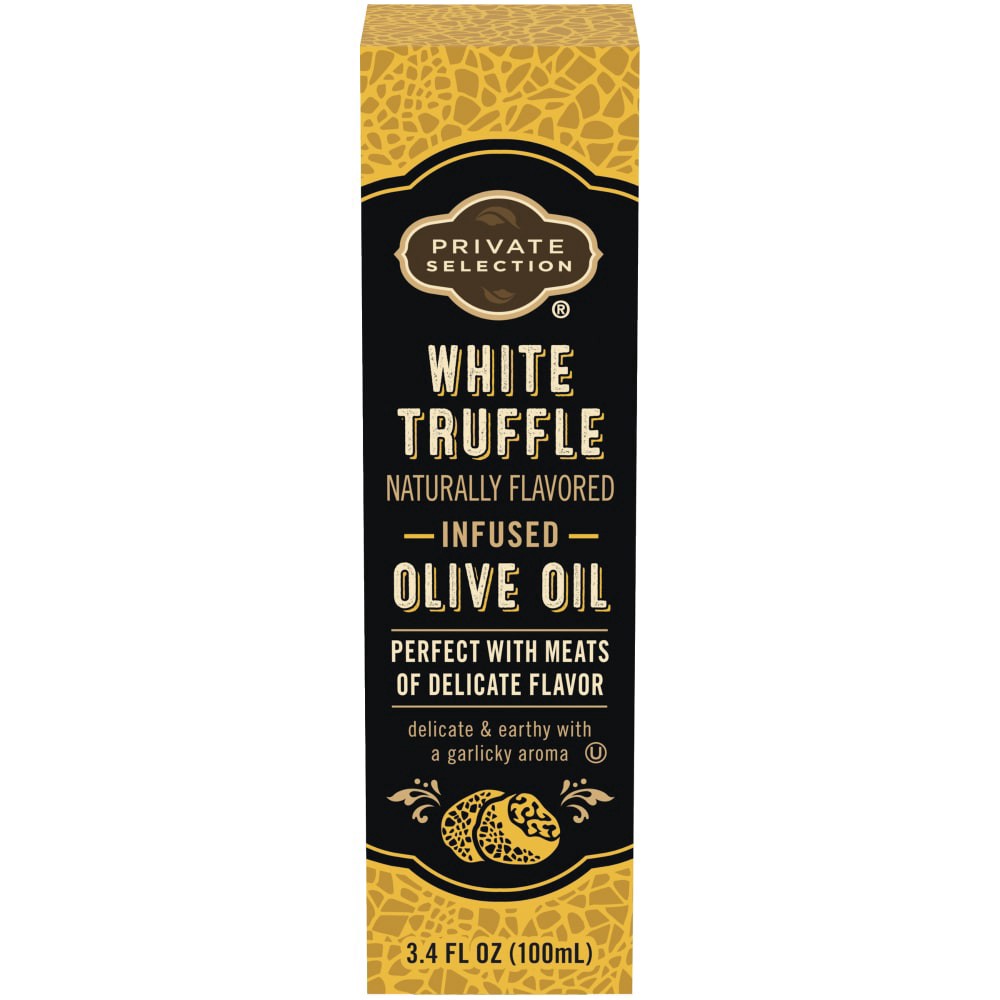 slide 1 of 3, Private Selection White Truffle Infused Olive Oil, 3.4 fl oz