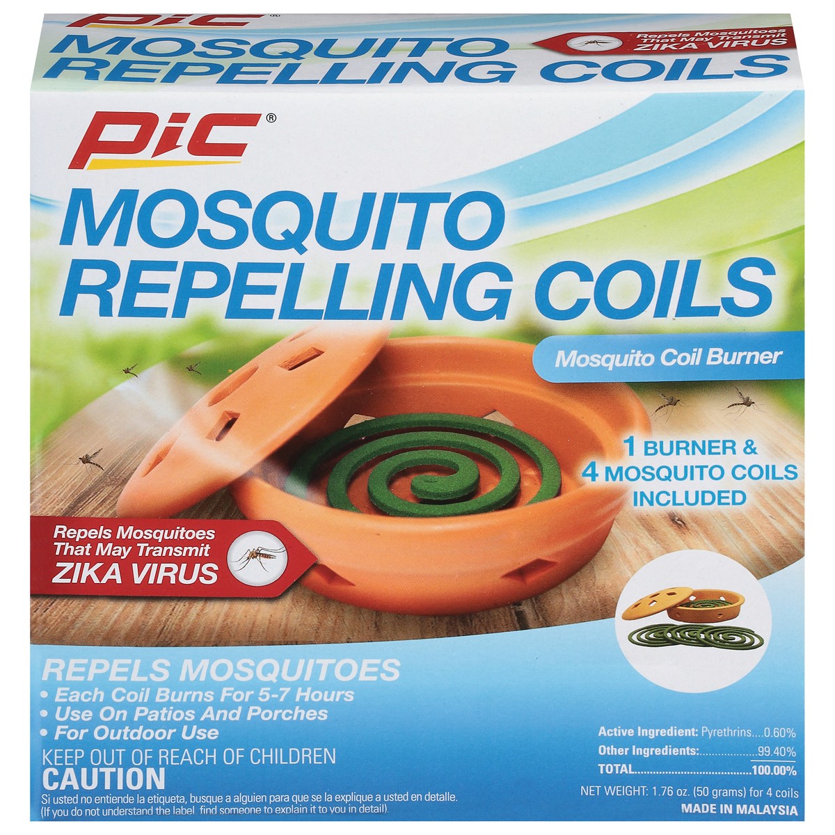 slide 1 of 9, Pic Mosquito Repelling Coils 4 ea, 4 ct