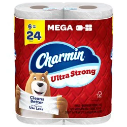 Charmin Ultra Strong Toilet Paper 6 Mega Rolls, 242 Sheets Per Roll