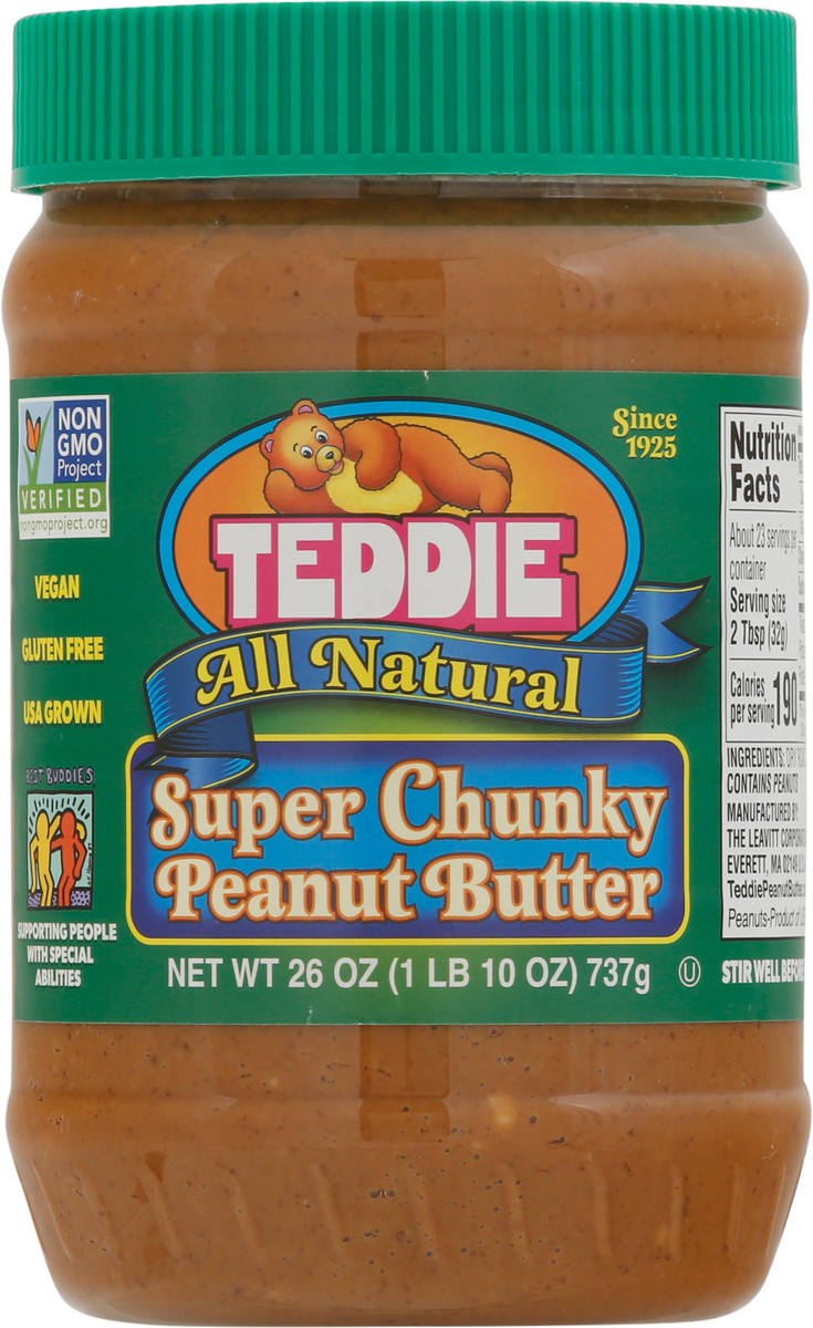 slide 5 of 11, Teddie All Natural Super Chunky Peanut Butter, 26 oz