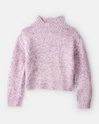 Oshkosh Girls Mock Neck Sweater - Pink Lavender 7