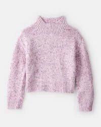 Oshkosh Girls Mock Neck Sweater - Pink Lavender 7