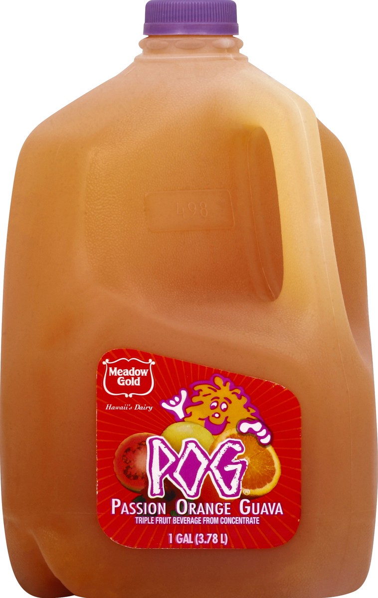 slide 5 of 6, Meadow Gold Passion Orange Guava Juice, 128 fl oz