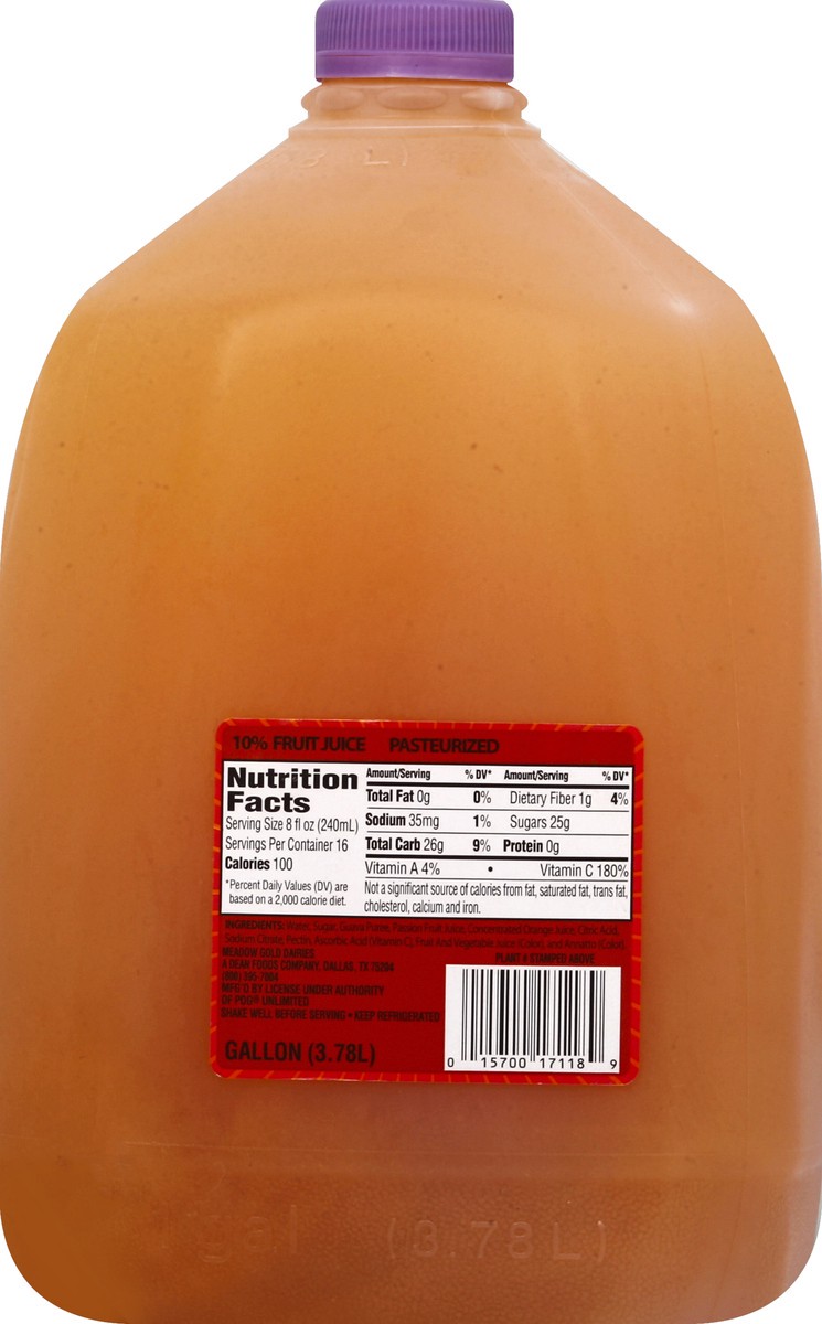 slide 6 of 6, Meadow Gold Passion Orange Guava Juice, 128 fl oz