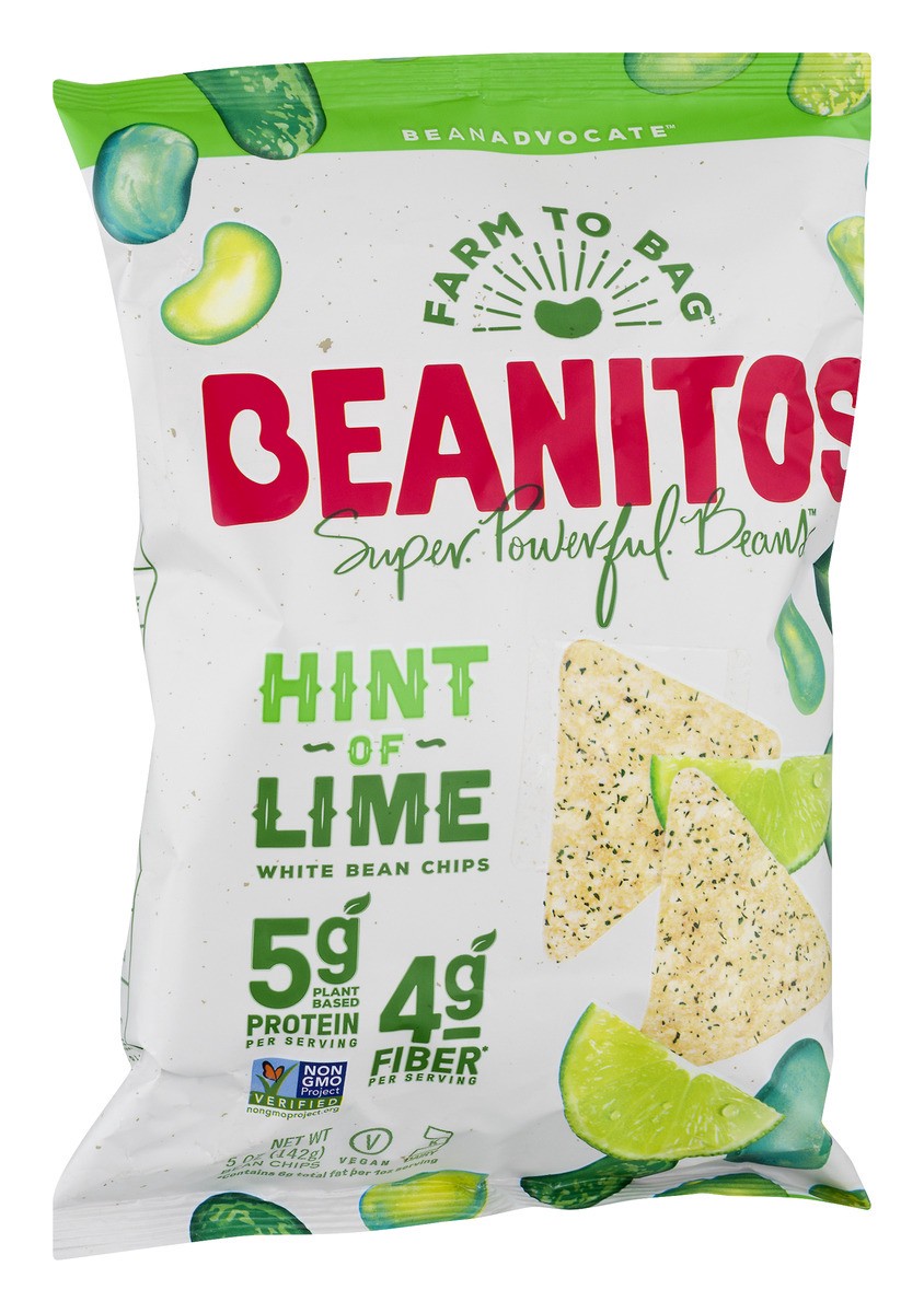 slide 4 of 11, Beanitos White Bean Hint of Lime Tortilla Chips 5 oz, 5 oz