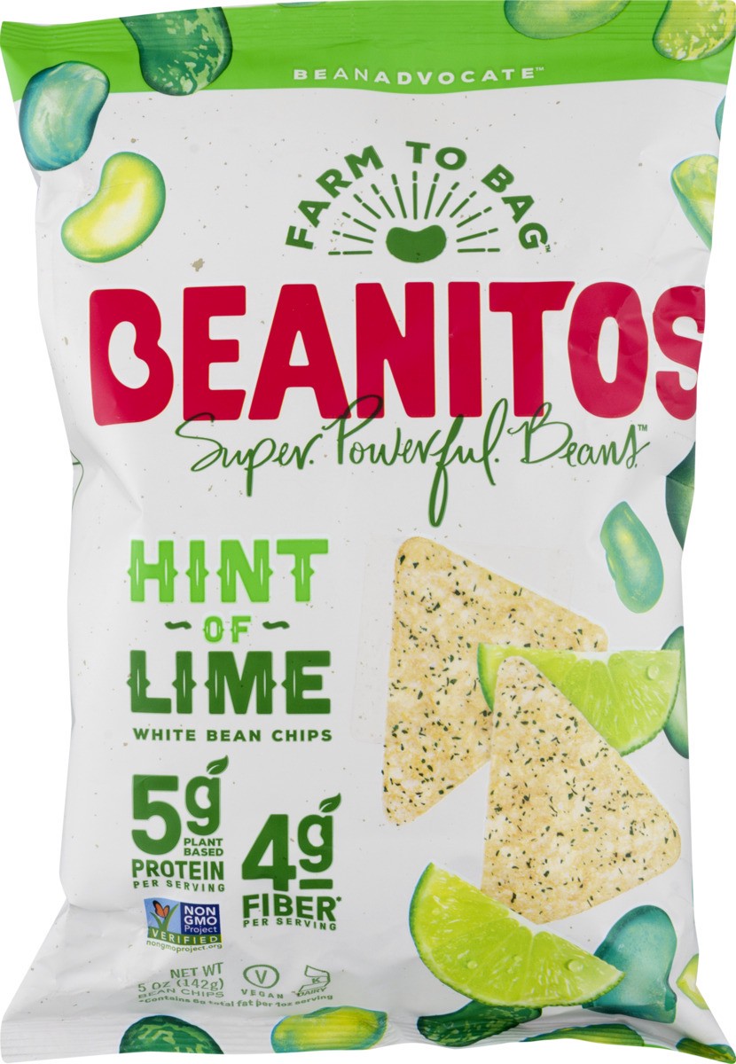 slide 2 of 11, Beanitos White Bean Hint of Lime Tortilla Chips 5 oz, 5 oz