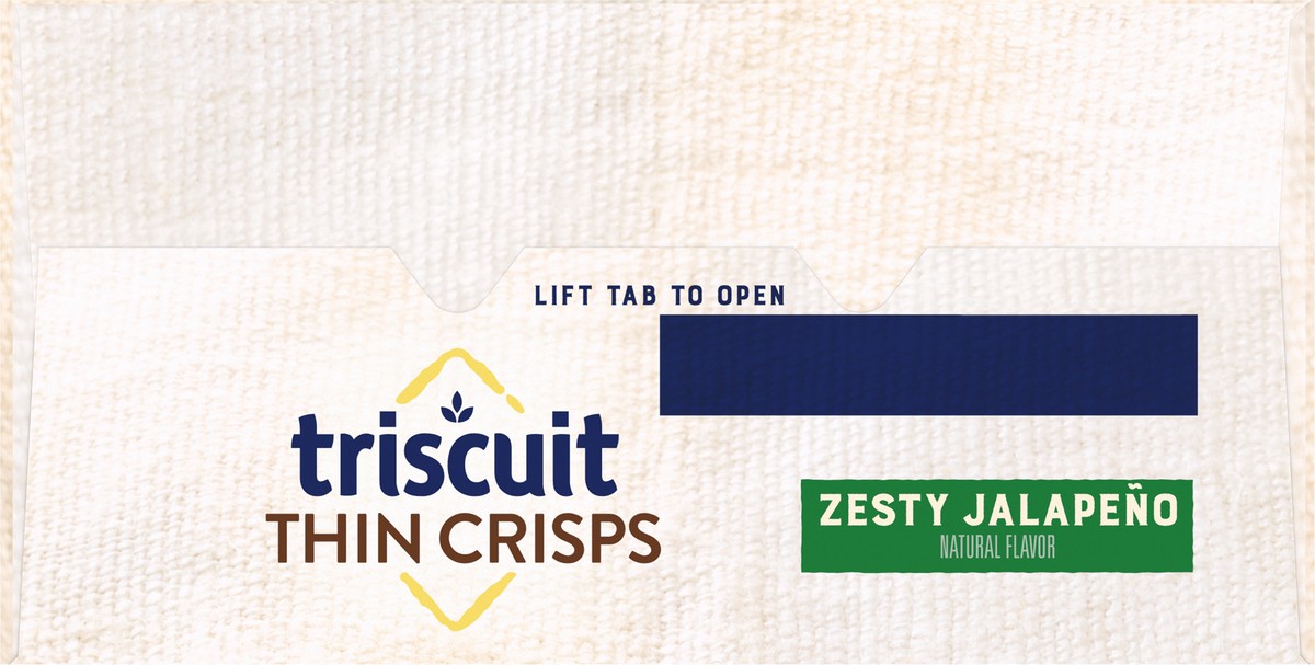 slide 8 of 9, Triscuit Thin Crisps Zesty Jalapeno Whole Grain Wheat Crackers, Lunch Snacks, Snack Crackers, 7.1 oz, 7.1 oz