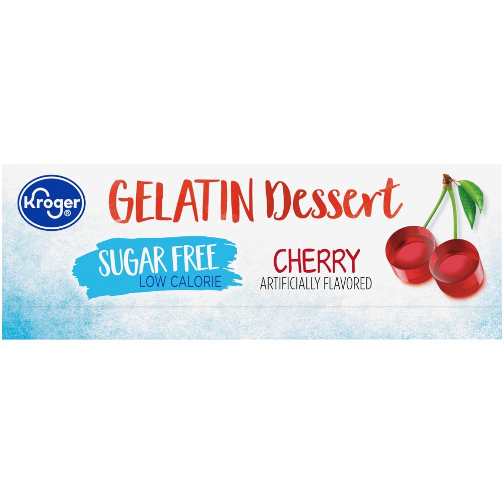 slide 3 of 5, Kroger Sugar Free Cherry Gelatin Dessert Mix, 0.44 oz