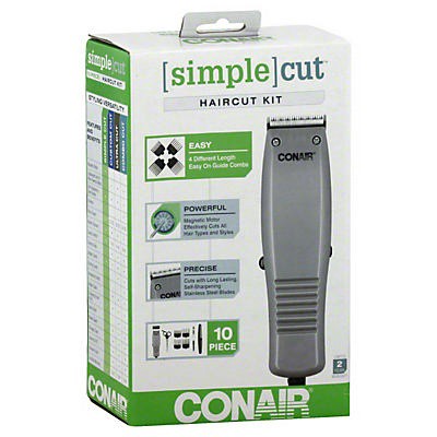 slide 1 of 1, Conair Simple Cut Haircut Kit 10Piece, 1 ct