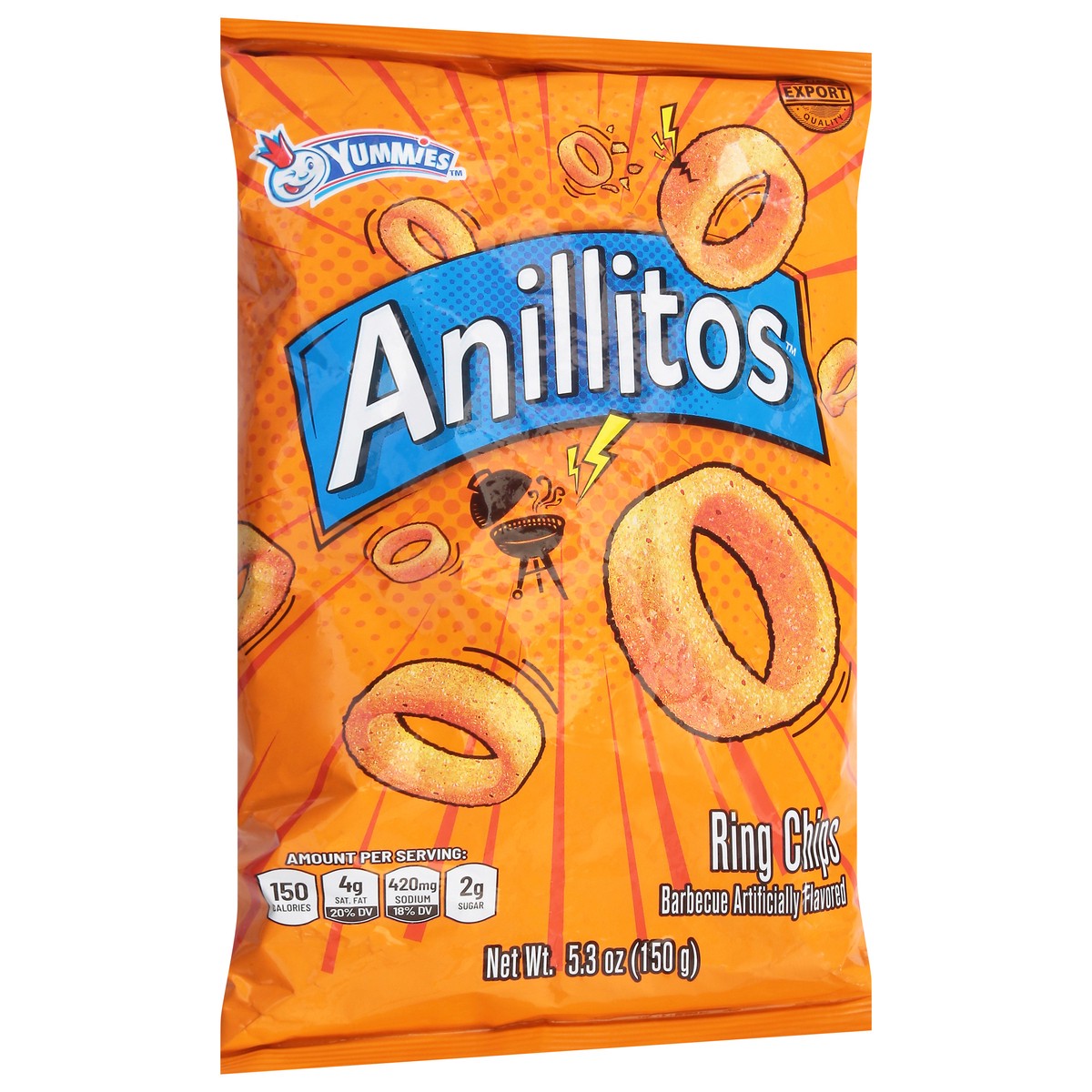 slide 3 of 9, Yummies Anillitos Barbecue Ring Chips - 5.3 oz, 5.3 oz