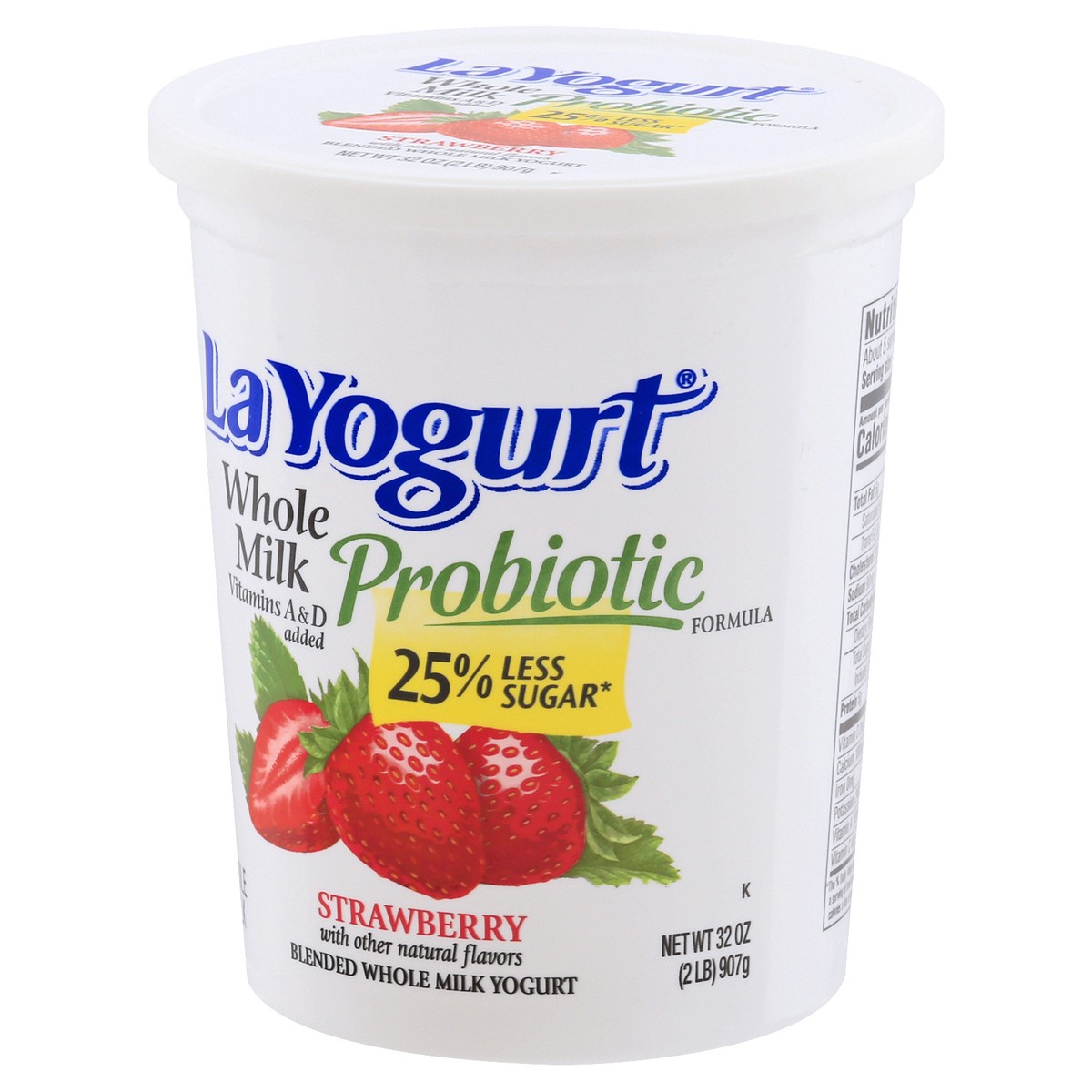 slide 4 of 9, La Yogurt Blended Whole Milk Strawberry Yogurt 32 oz, 32 oz