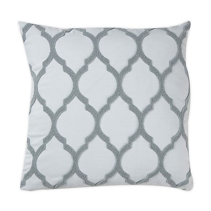 slide 1 of 2, Wamsutta Trellis Terry Loop Square Throw Pillow - Pearl Blue, 1 ct