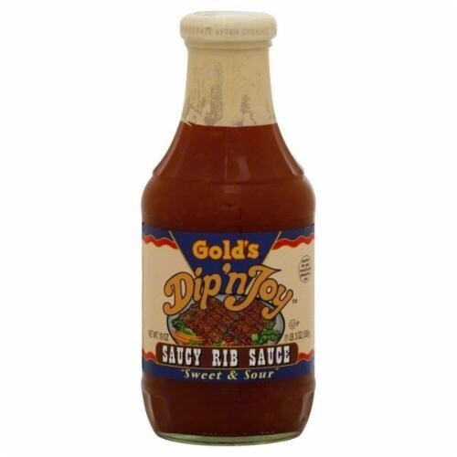 slide 1 of 1, Gold's Dip 'N Joy Saucy Rib Sauce, 19 fl oz