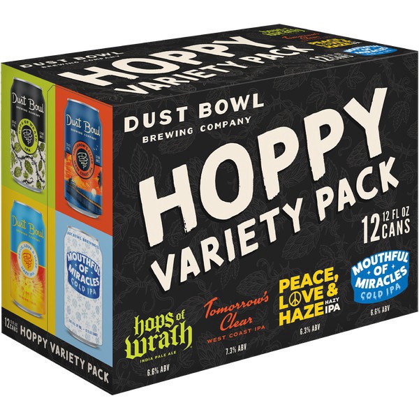 slide 1 of 1, Dust Bowl Brewing Co. Dust Bowl, Hoppy Variety Ipa, 12 ct; 12 oz