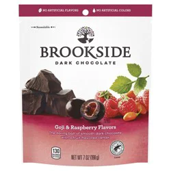 Brookside Dark Chocolate Goji Raspberry Flavored Snacking Chocolate Bag, 7 oz