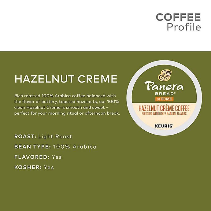 slide 5 of 7, Panera Bread K-Cup Pods Hazelnut Creme Coffee 24-0.36 oz Pods, 24 ct