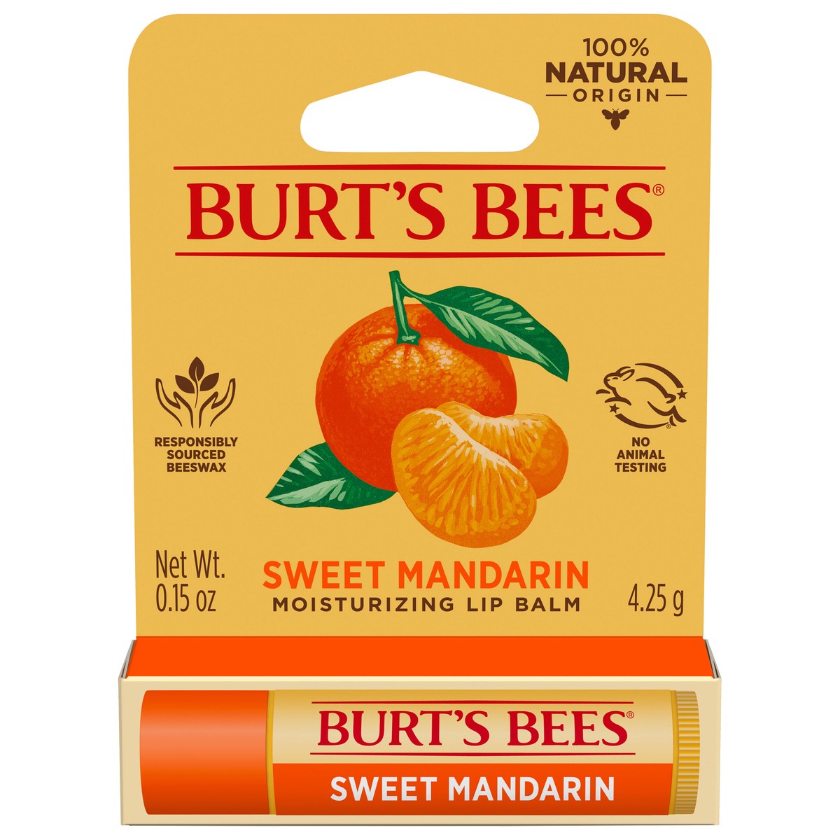 slide 1 of 89, Burt's Bees 100% Natural Origin Moisturizing Lip Balm\, Sweet Mandarin - 1 Tube, 0.15 oz