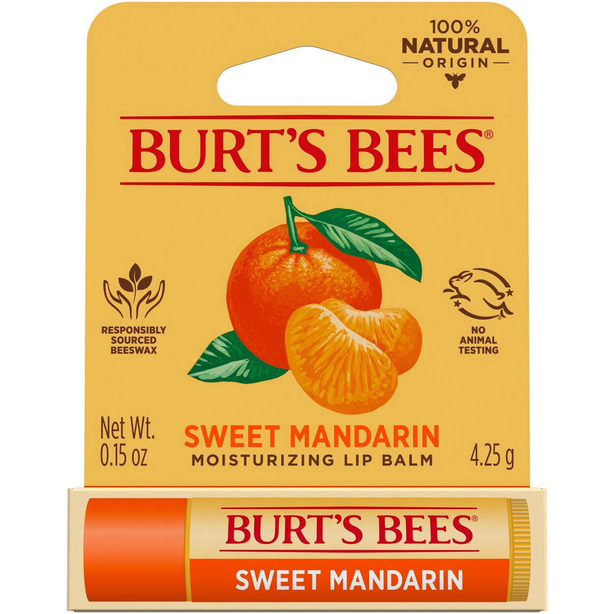 slide 43 of 89, Burt's Bees 100% Natural Origin Moisturizing Lip Balm\, Sweet Mandarin - 1 Tube, 0.15 oz