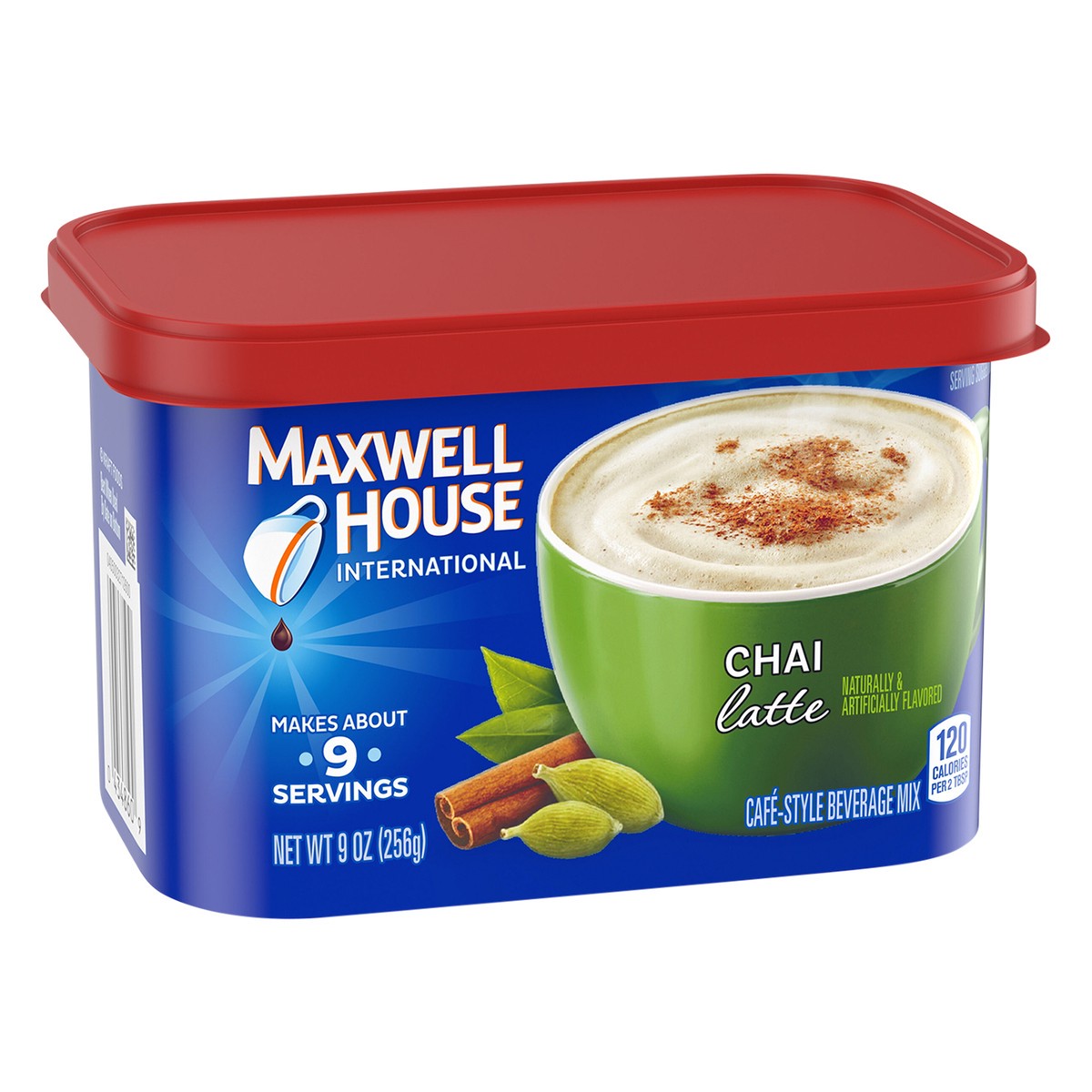 slide 9 of 9, Maxwell House International Chai Latte Café-Style Beverage Mix, 9 oz. Canister, 9 oz