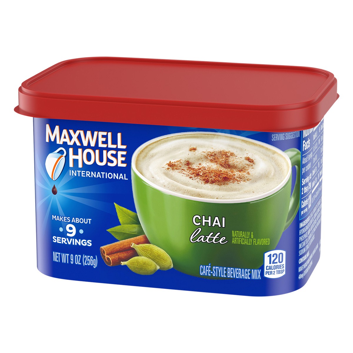 slide 4 of 9, Maxwell House International Chai Latte Café-Style Beverage Mix, 9 oz. Canister, 9 oz