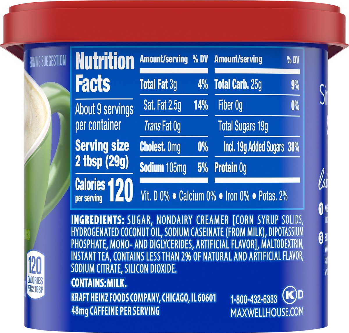 slide 5 of 9, Maxwell House International Chai Latte Café-Style Beverage Mix, 9 oz. Canister, 9 oz