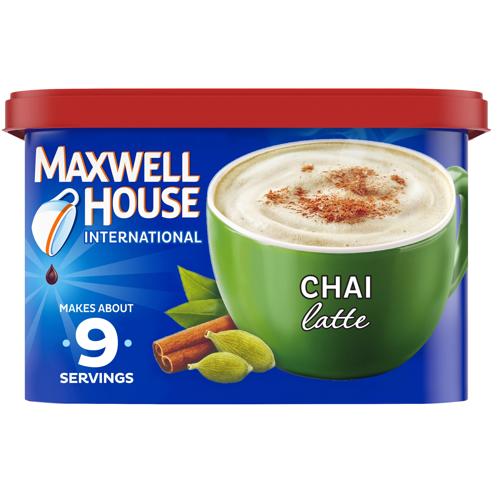 slide 1 of 9, Maxwell House International Chai Latte Café-Style Beverage Mix, 9 oz. Canister, 9 oz