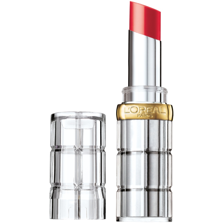 slide 2 of 2, L'Oréal Colour Riche Shine Lipstick 924 Enamel Red, 0.1 oz