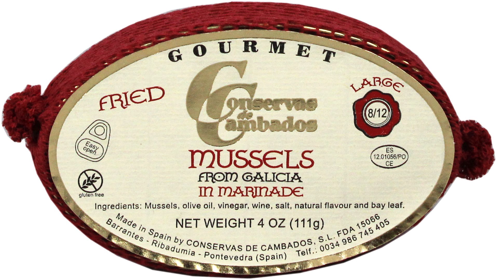 slide 1 of 1, Cambados Mejillon Escabeche Mussles In Sauce, 4 oz