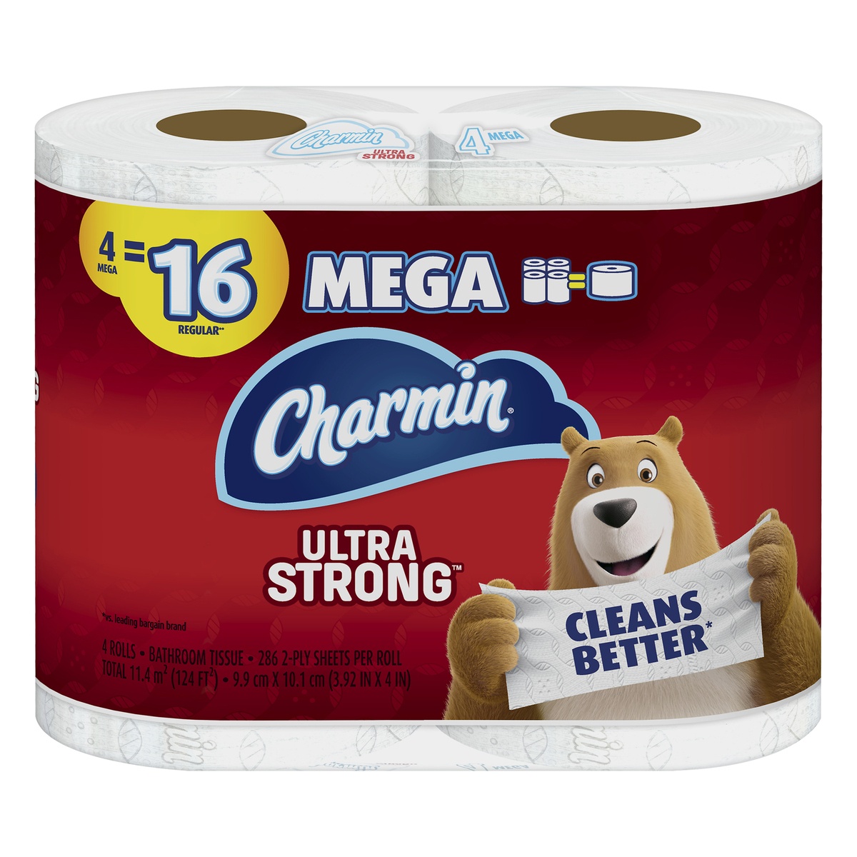 slide 1 of 4, Charmin Ultra Strong Mega Roll Toilet Tissue, 1144 ct