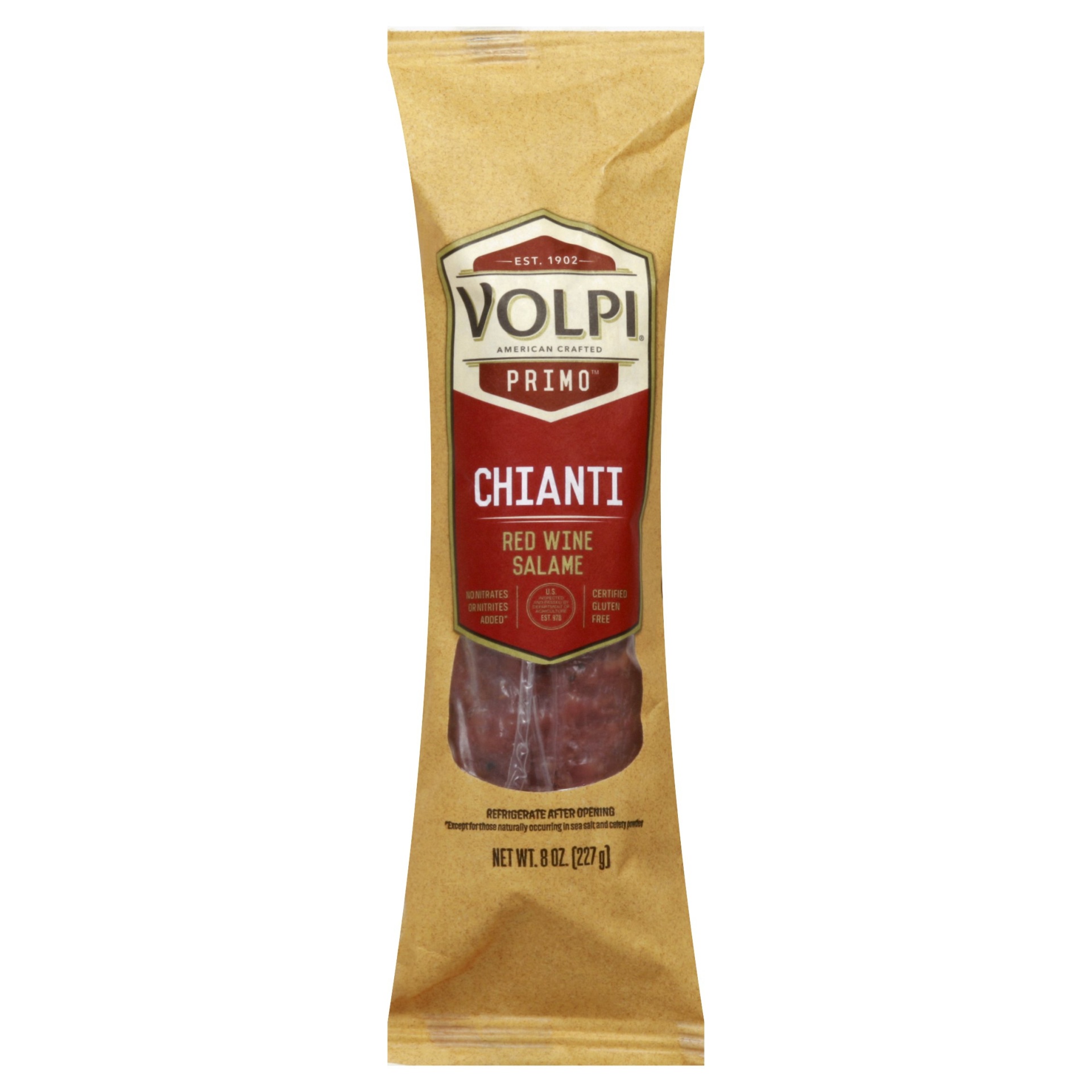 slide 1 of 5, Volpi Chianti Red Wine Salami, 8 oz