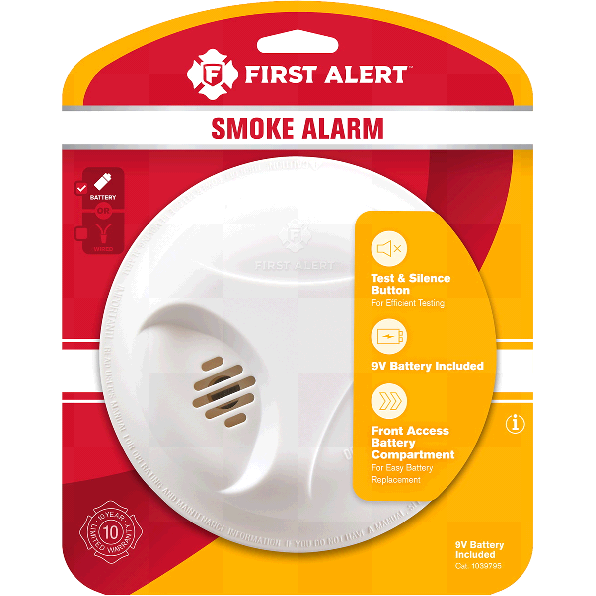 slide 1 of 1, First Alert SA303CN3 Battery Operated Smoke Alarm, 1 ct