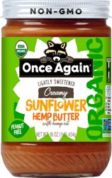 Once Again Organic Sunflower with Hemp Oil - Sugar/Salt