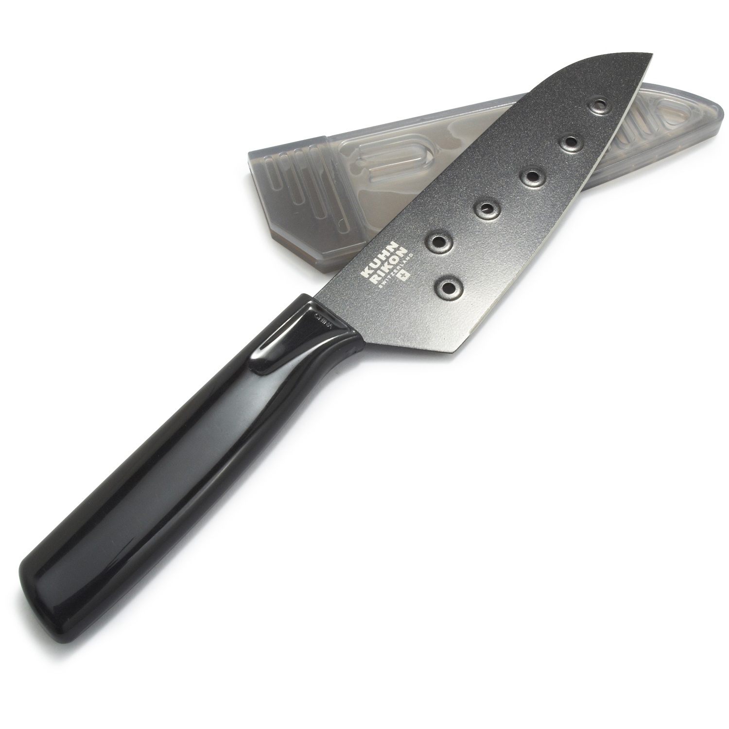 slide 1 of 1, Kuhn Rikon Small Santoku, Black, 1 ct